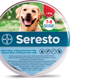 Collar Seresto Para Perros Grandes (Mas 8Kg) ( Antiparasitario Y Contra Leishmania)