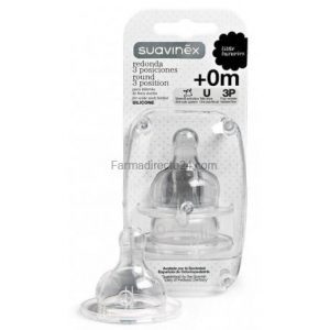 Suavinex Tetina Redonda De Silicona 3 Posiciones + 0 Meses