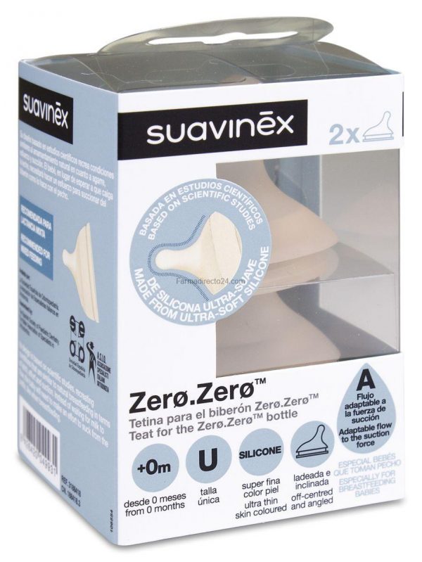 Suavinex Tetina De Silicona Zero Zero T-A (Flujo Adaptable) - FarmaDirecto24