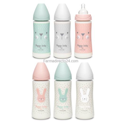 SUAVINEX BIBERÓN PARA CEREALES HYGGE BABY PREMIUM TETINA REDONDA SILICONA 360 ML