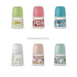 SUAVINEX BIBERÓN FLUJO LENTO PRINTS TETINA FISIOLÓGICA SX PRO 150 ml