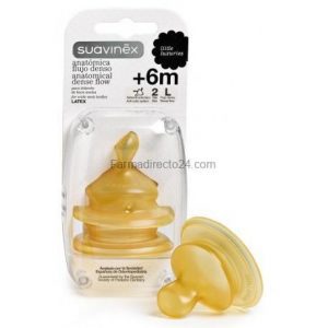 SUAVINEX TETINA ANATÓMICA LÁTEX +6 MESES (FLUJO DENSO)