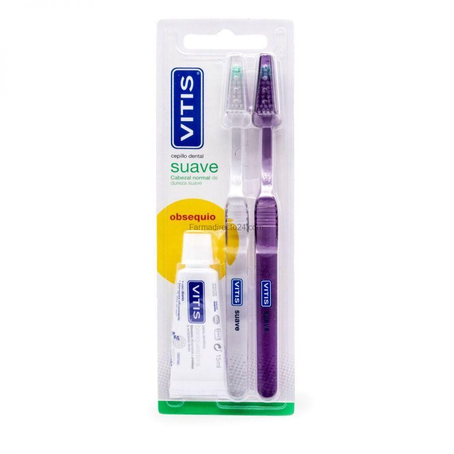 Vitis Suave Cepillo Dental Duplo 2 Unidades
