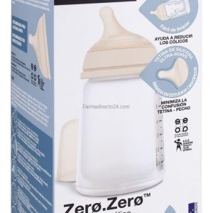 SUAVINEX BIBERÓN ANTICÓLICO ZERO ZERO 270 ML FLUJO MEDIO