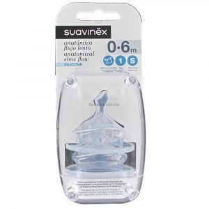 SUAVINEX TETINA ANATÓMICA DE SILICONA 0-6 MESES (FLUJO LENTO)