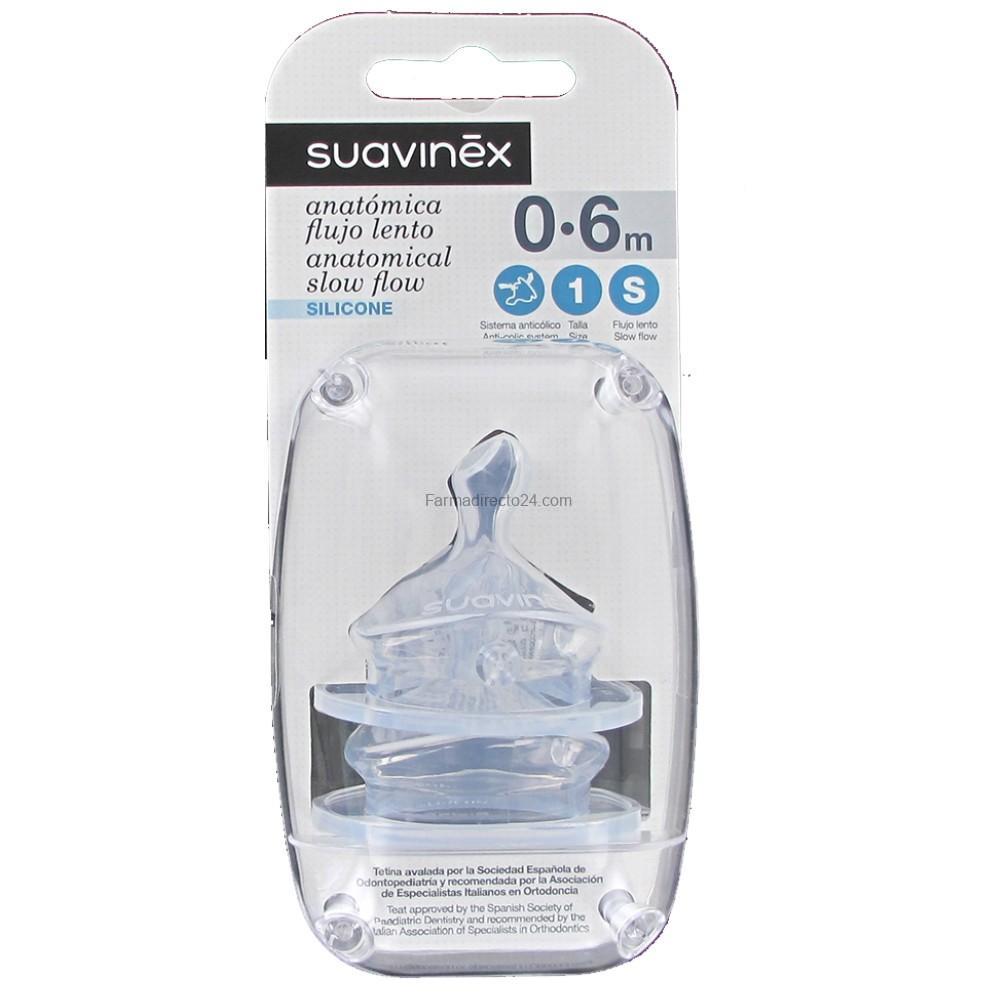 SUAVINEX TETINA ANATÓMICA DE SILICONA 0-6 MESES (FLUJO LENTO)
