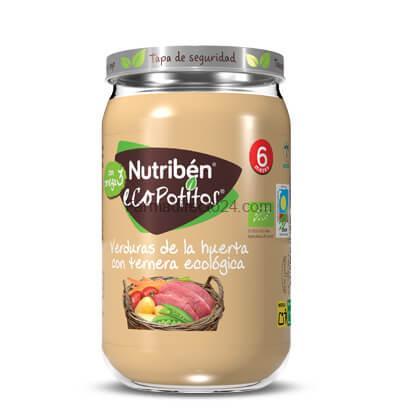 NUTRIBÉN ECOPOTITO VERDURAS DE LA HUERTA CON TERNERA ECOLÓGICA 235 g