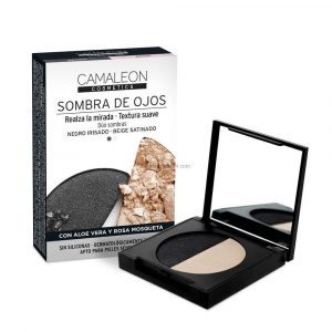 Camaleon Sombra De Ojos Negra Y Beige 2,3 Gramos