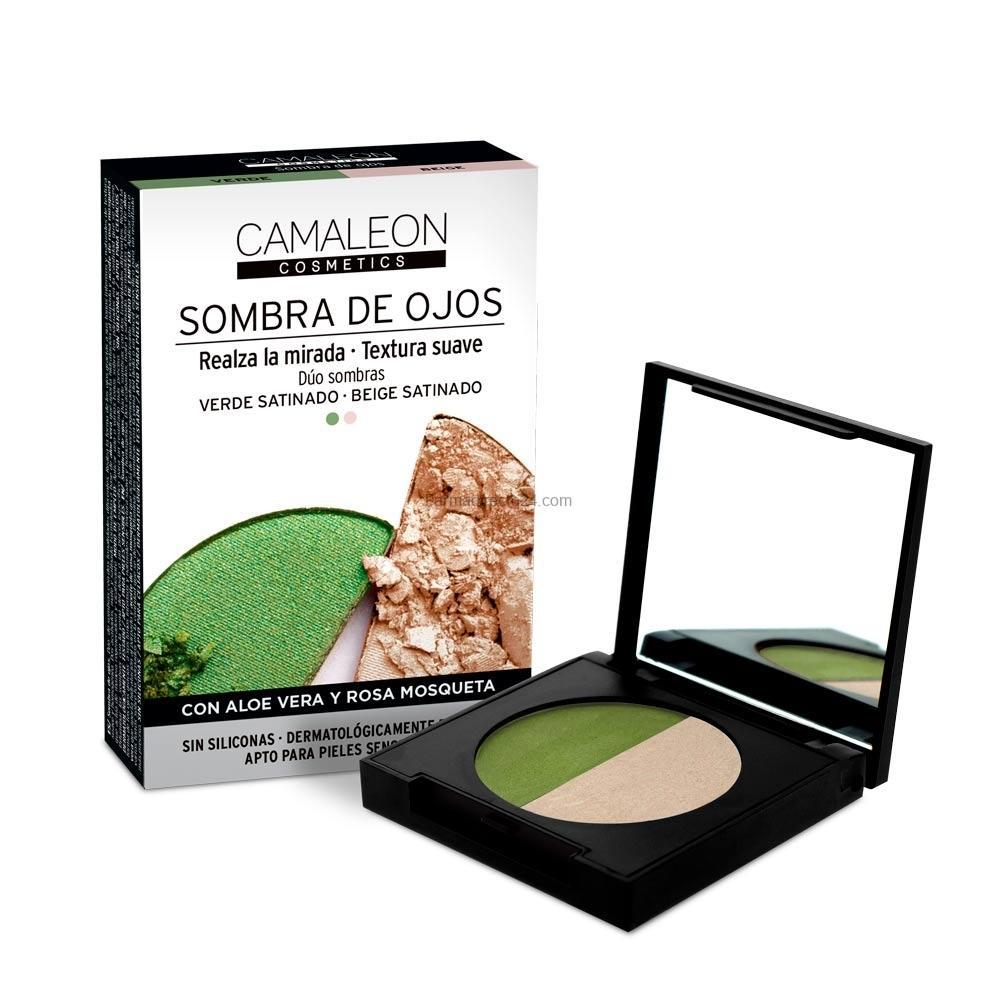 Camaleon Sombra De Ojos Verde Y Beige 2,3 Gramos