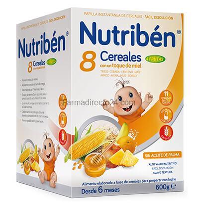 NUTRIBÉN 8 CEREALES CON UN TOQUE DE MIEL Y 4 FRUTAS 600 g