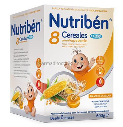 NUTRIBÉN 8 CEREALES CON UN TOQUE DE MIEL Y CALCIO 600 g