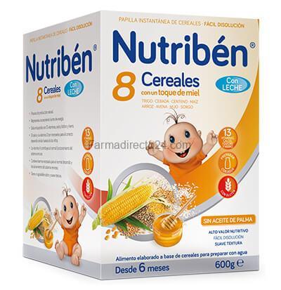 NUTRIBÉN 8 CEREALES CON UN TOQUE DE MIEL Y LECHE ADAPTADA 600 g
