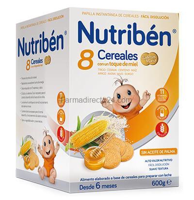 NUTRIBÉN 8 CEREALES CON UN TOQUE DE MIEL Y GALLETA MARIA 600 g
