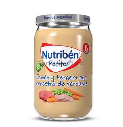 NUTRIBÉN POTITO JAMÓN Y TERNERA CON MENESTRA DE VERDURAS 235 g