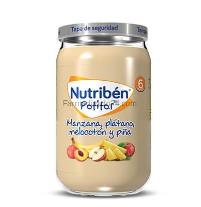 NUTRIBÉN POTITO MANZANA, PLÁTANO, MELOCOTÓN Y PIÑA 235 g