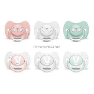 SUAVINEX CHUPETE PREMIUM CON TETINA FISIOLÓGICA DE SILICONA 0-6 MESES