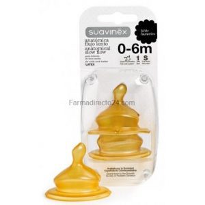 SUAVINEX TETINA ANATÓMICA LATEX 0-6 MESES (FLUJO LENTO)