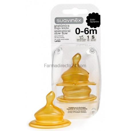 SUAVINEX TETINA ANATÓMICA LATEX 0-6 MESES (FLUJO LENTO)