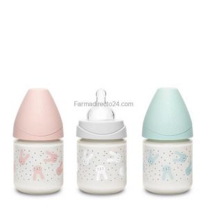 SUAVINEX BIBERÓN PREMIUM VIDRIO TETINA SILICONA 3P 120 ML