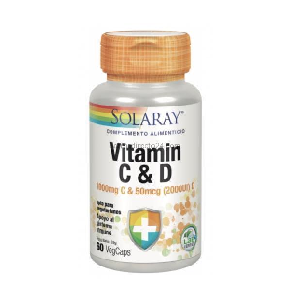 Solaray Vitamina C Y D 60 Capsulas