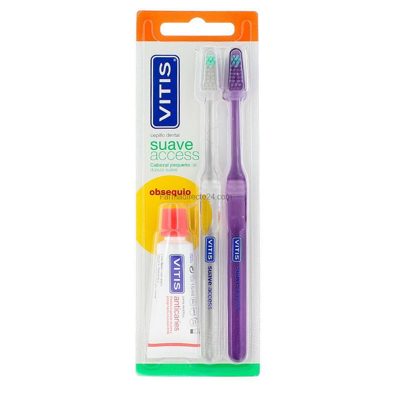 Vitis Suave Access Cepillo Dental Duplo 2 Unidades