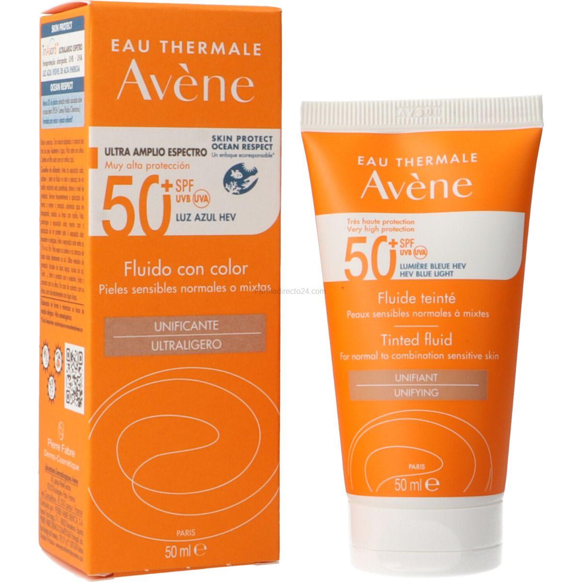 Fluido Solar con color SPF 50+ 50 ml. Avène