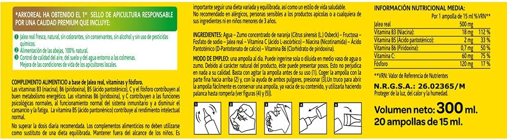 Arkopharma Arkoreal Jalea Real Vitaminada - 20 Dosis - Imagen 2