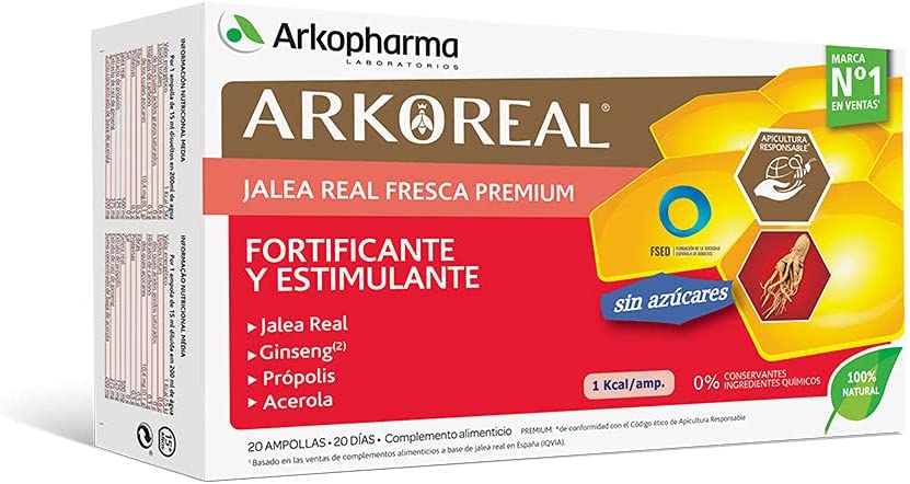Arkopharma Arkoreal Jalea Real Ginseng Sin Azúcar- 20 Dosis