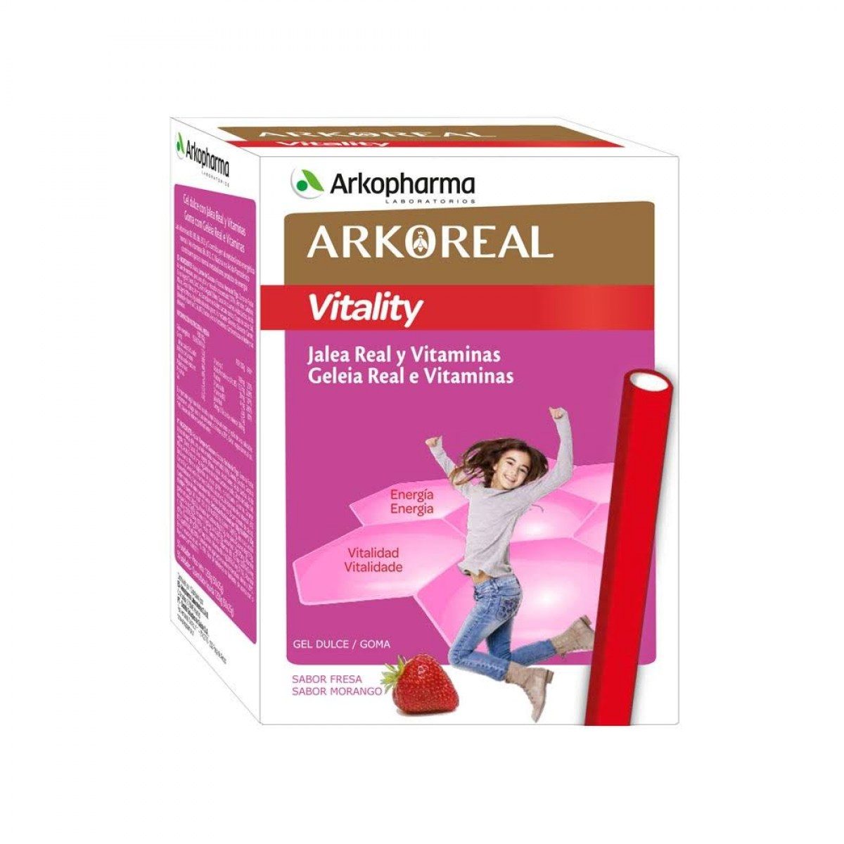 Arkopharma Arkoreal Vitality - 50 Bar. Jalea Real + Vitam. Sabor Fresa - 25 G