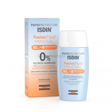 Fotoprotector Isdin Fusion Fluid Mineral SPF 50+ 50 ml
