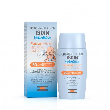 Fotoprotector Isdin Fusion Fluid Mineral Baby Pediatrics SPF 50+ 50 ml