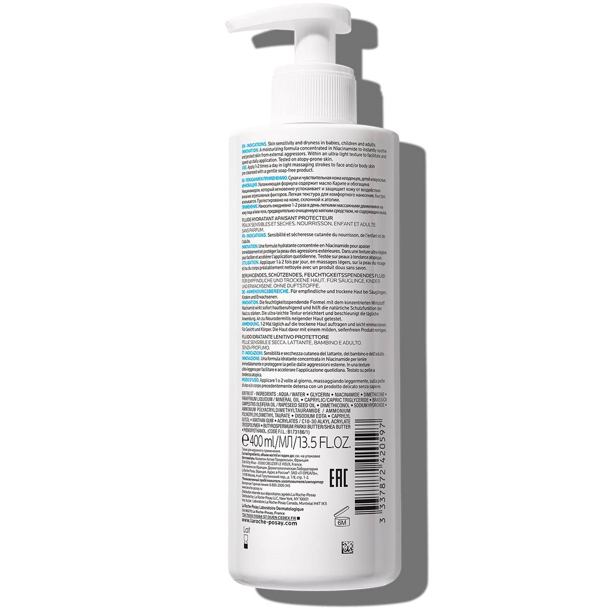 La Roche Posay Lipikar Fluido La Roche Posay 750 Ml - Imagen 2