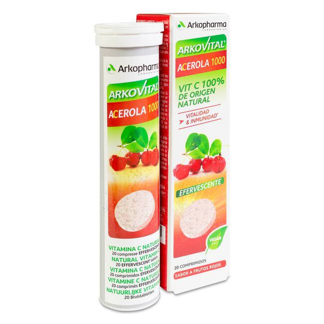 Arkopharma Arkovital Acerola 1000 Vit C - 20 Comprimidos Efervescentes