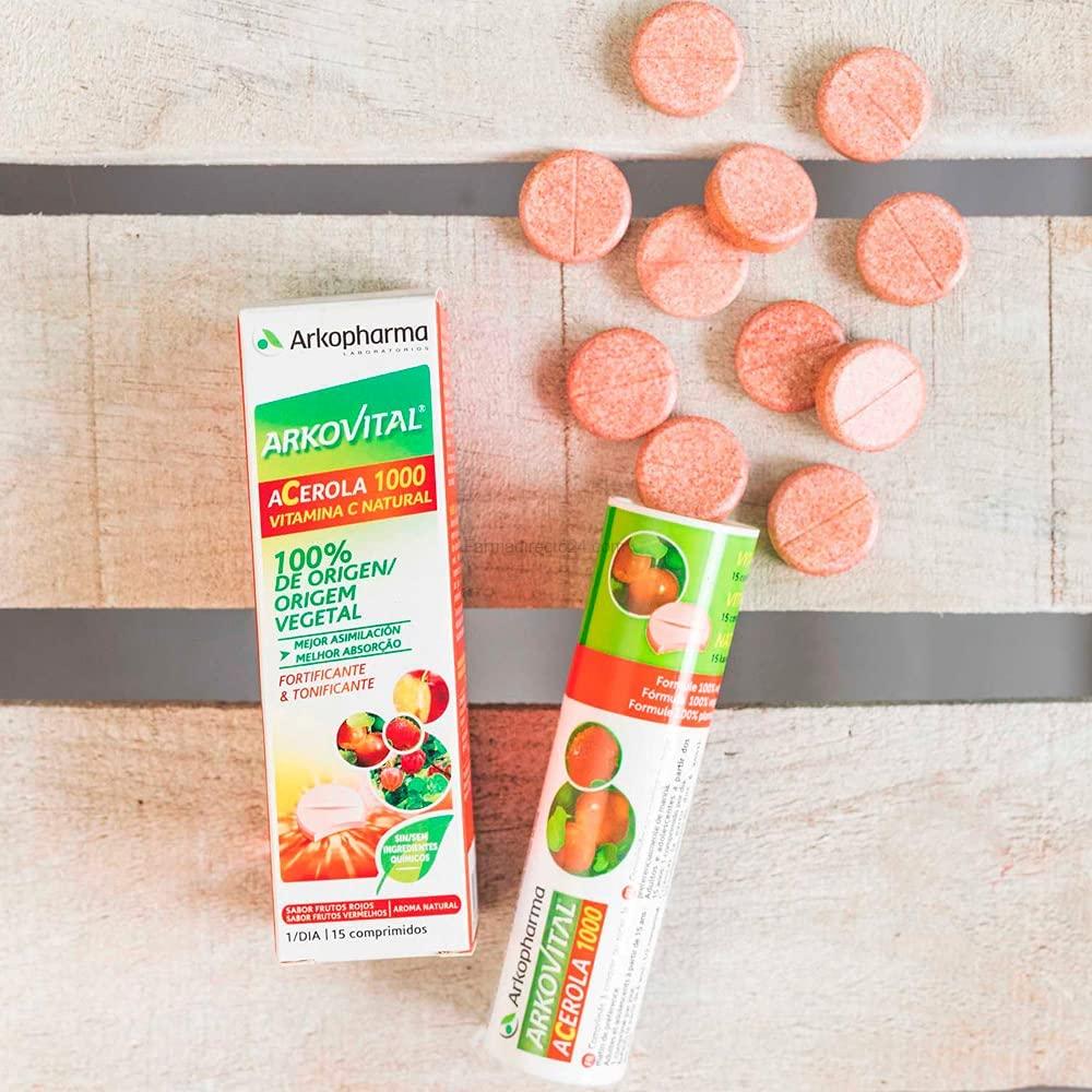 Arkopharma Arkovital Acerola 1000 Mg Vitamina C - 30 Comprimidos Masticables - Imagen 4