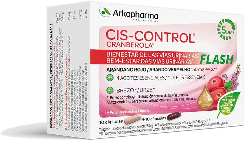Arkopharma Cis-control Cranberola Flash - 20 Cápsulas