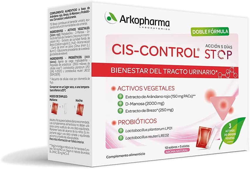 Arkopharma Cis-control Stop Con Probióticos - 10 Sobres + 5 Sticks