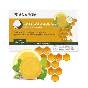 Pranarom Aromaforce garganta miel limón 24 pastillas