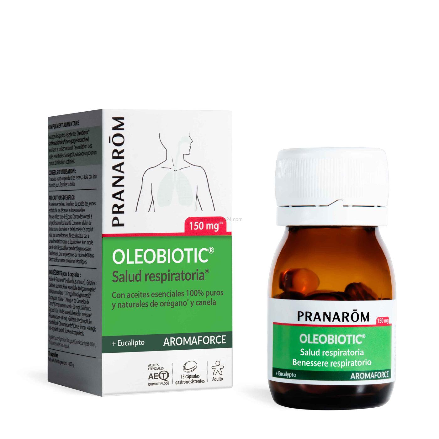 Pranarom Oleobiotic salud respiratoria 15 cápsulas